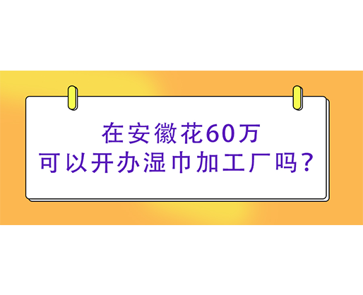 在安徽花60萬(wàn)可以開(kāi)辦濕巾加工廠(chǎng)嗎？